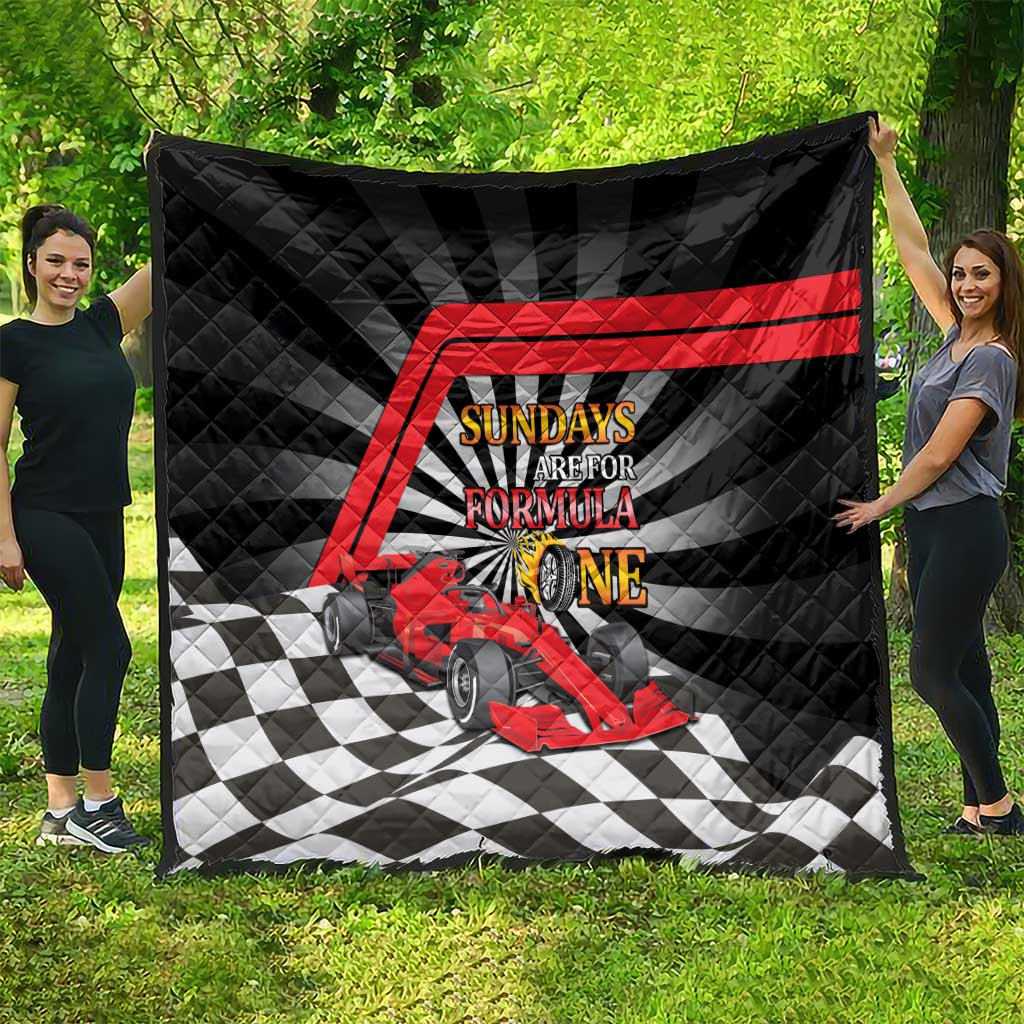 Sundays Are For Formula Racing Quilt - Wonder Print Shop