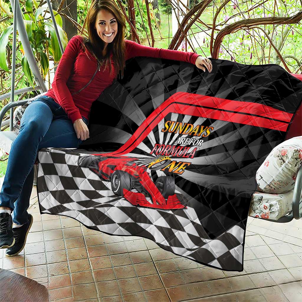Sundays Are For Formula Racing Quilt - Wonder Print Shop