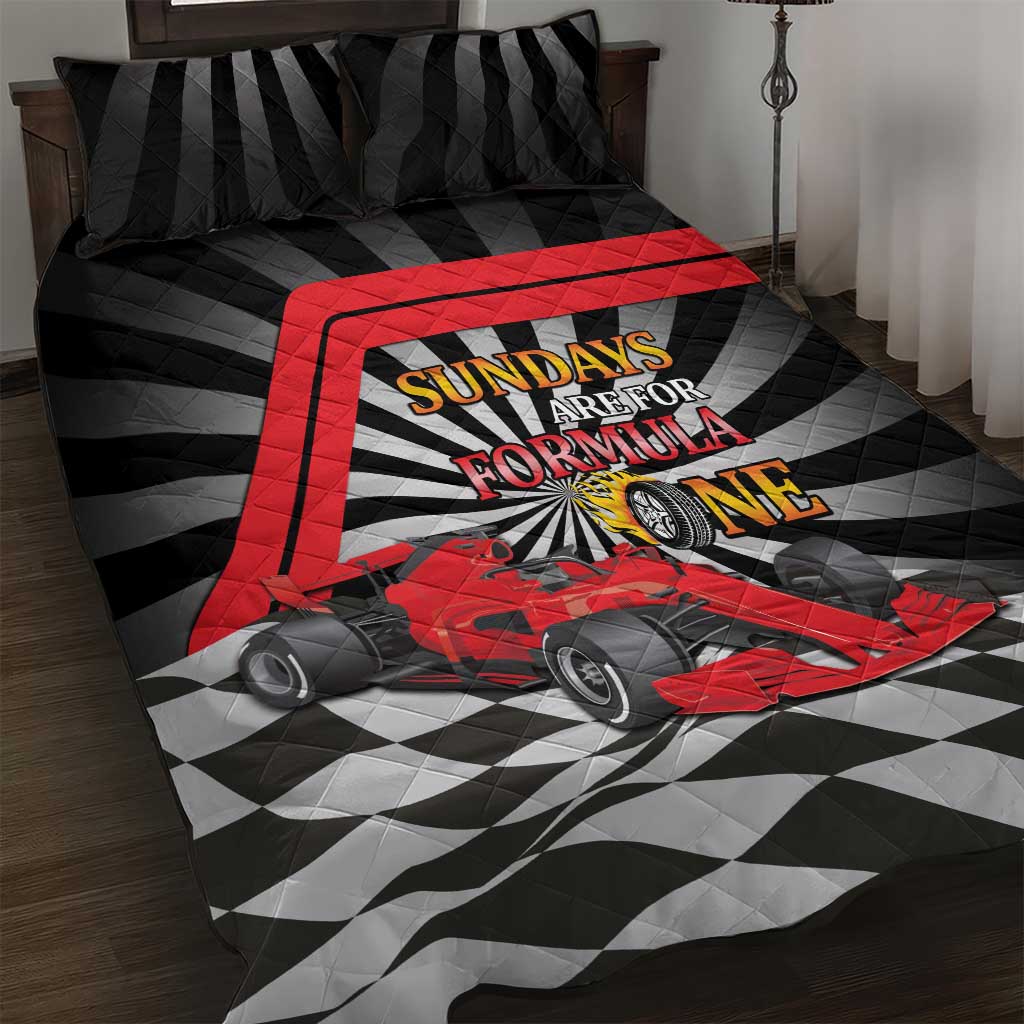 Sundays Are For Formula Racing Quilt Bed Set - Wonder Print Shop