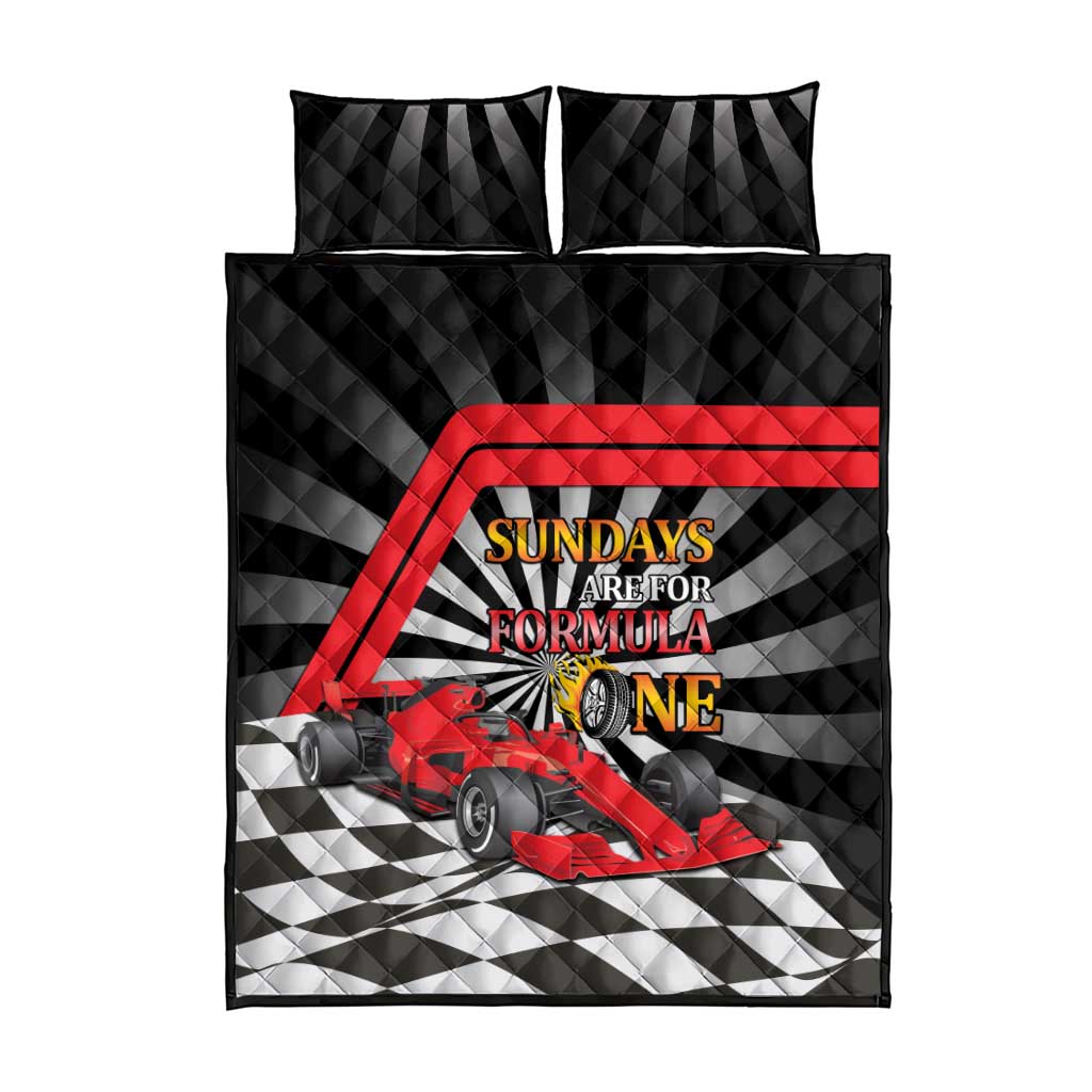 Sundays Are For Formula Racing Quilt Bed Set - Wonder Print Shop