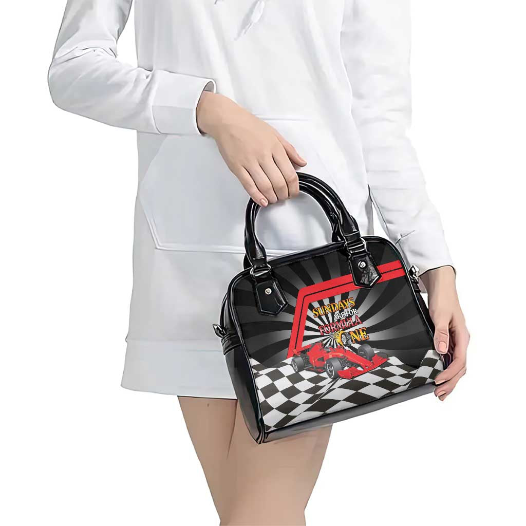Sundays Are For Formula Racing Shoulder Handbag - Wonder Print Shop