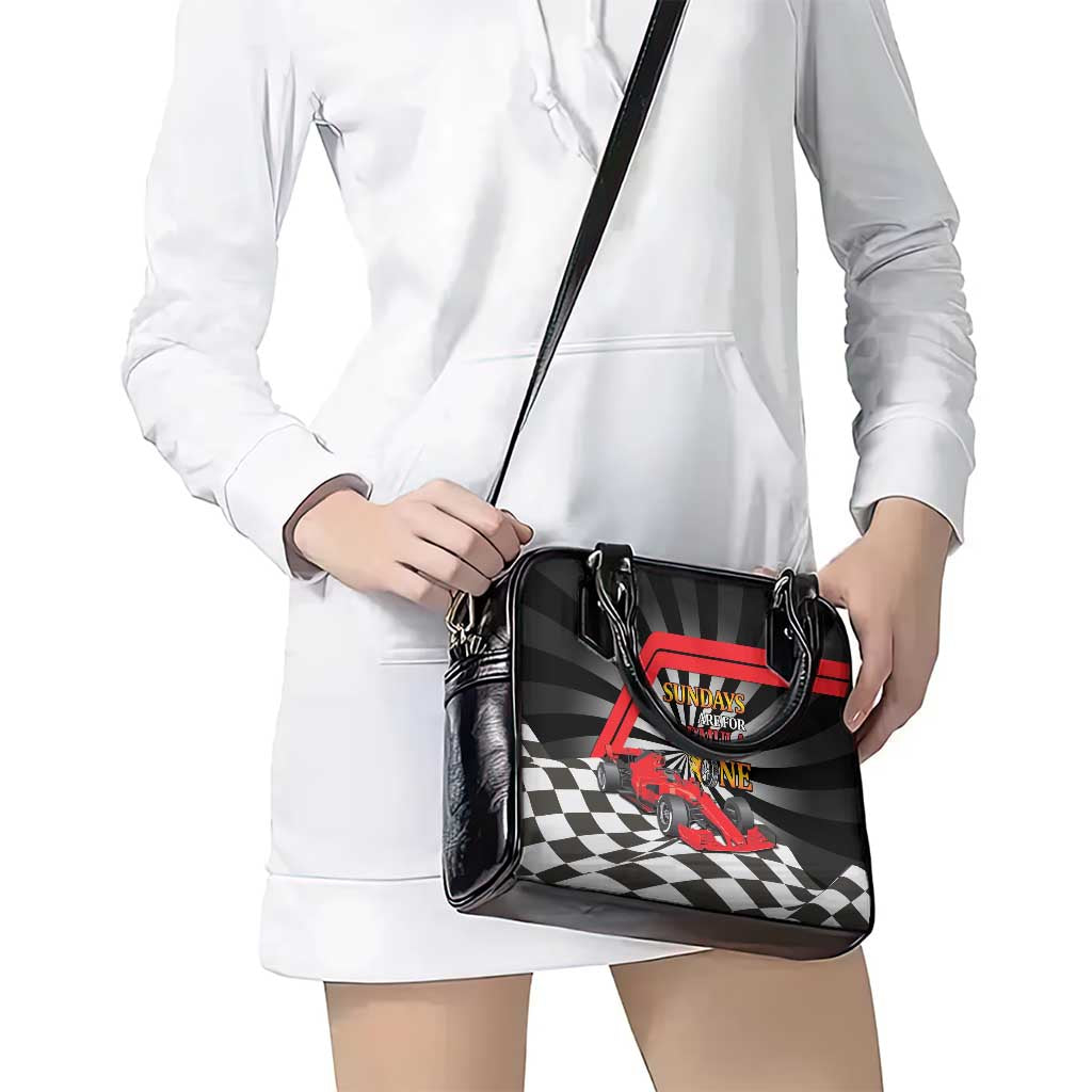 Sundays Are For Formula Racing Shoulder Handbag - Wonder Print Shop