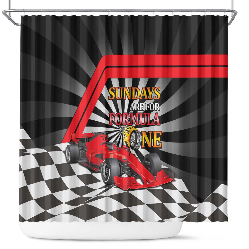 Sundays Are For Formula Racing Shower Curtain - Wonder Print Shop