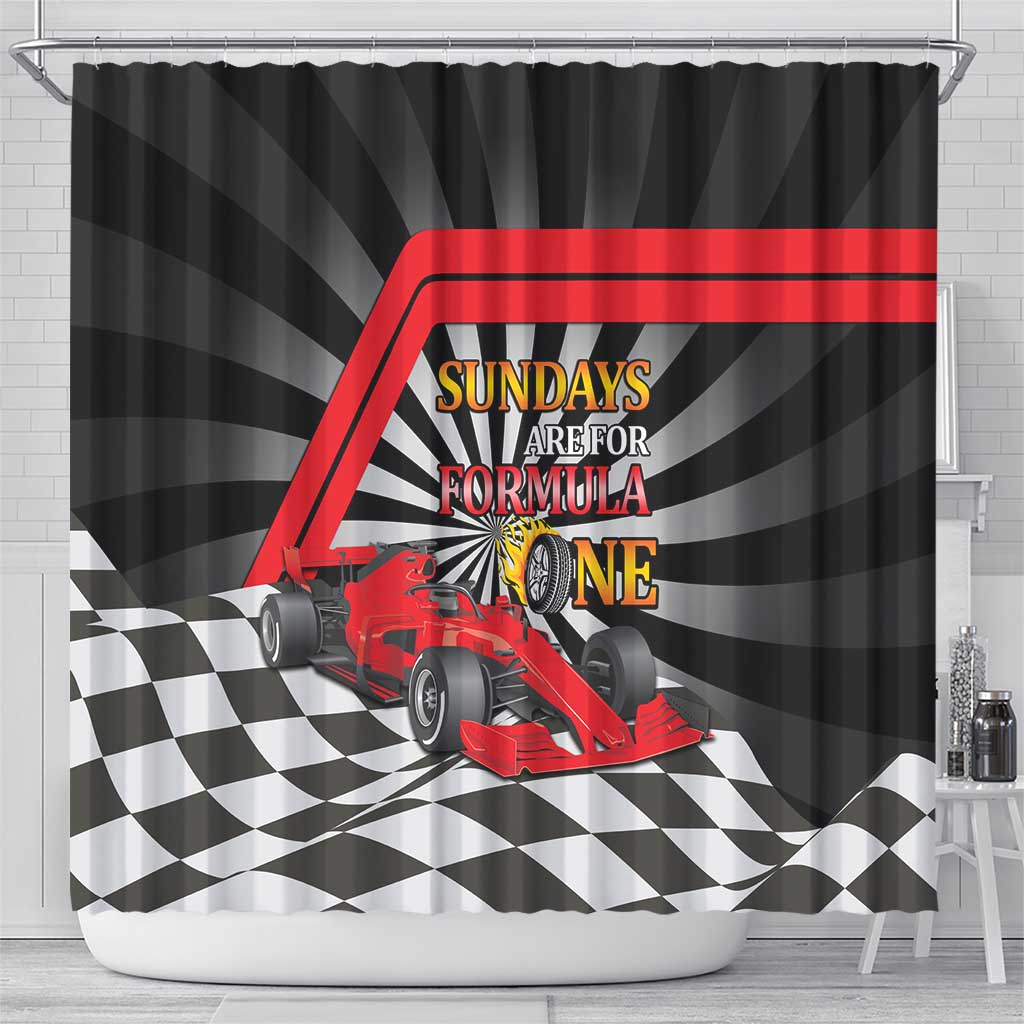 Sundays Are For Formula Racing Shower Curtain - Wonder Print Shop