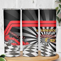 Sundays Are For Formula Racing Skinny Tumbler - Wonder Print Shop