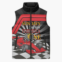 Sundays Are For Formula Racing Sleeveless Puffer Jacket - Wonder Print Shop