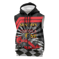 Sundays Are For Formula Racing Sleeveless Zip Hoodie - Wonder Print Shop
