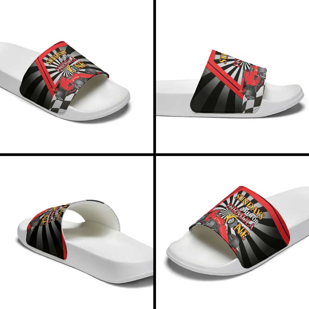 Sundays Are For Formula Racing Slide Sandals - Wonder Print Shop