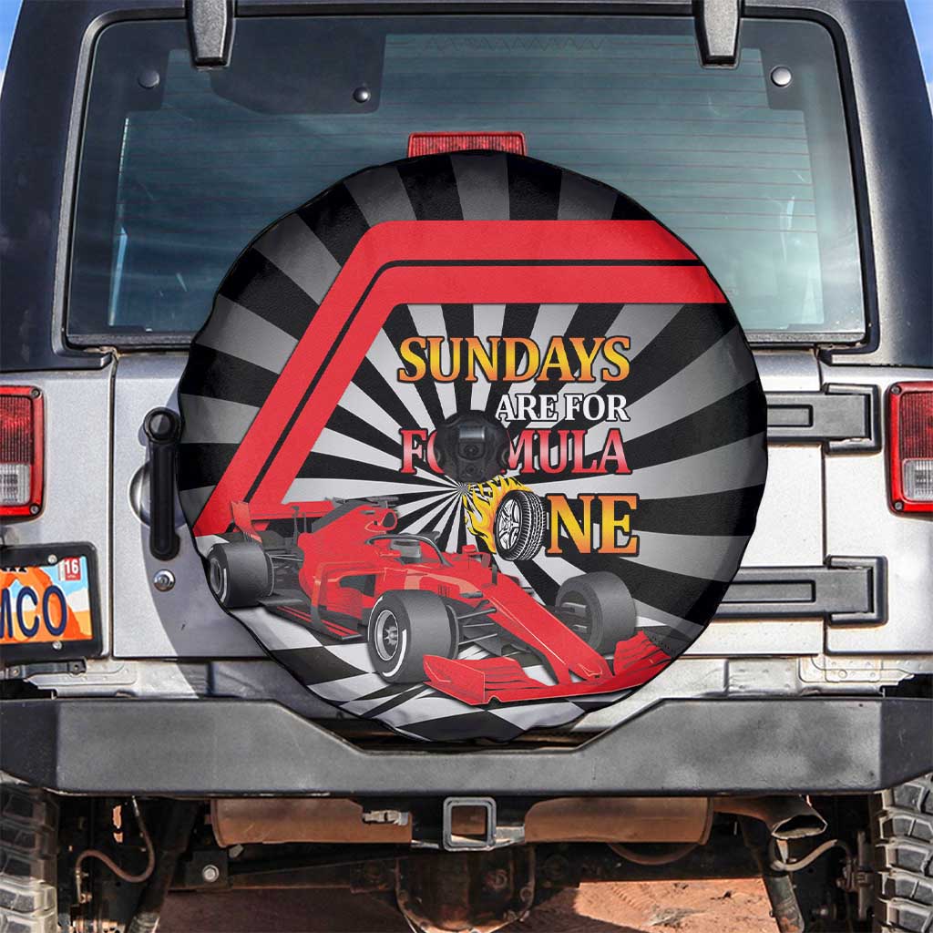 Sundays Are For Formula Racing Spare Tire Cover - Wonder Print Shop