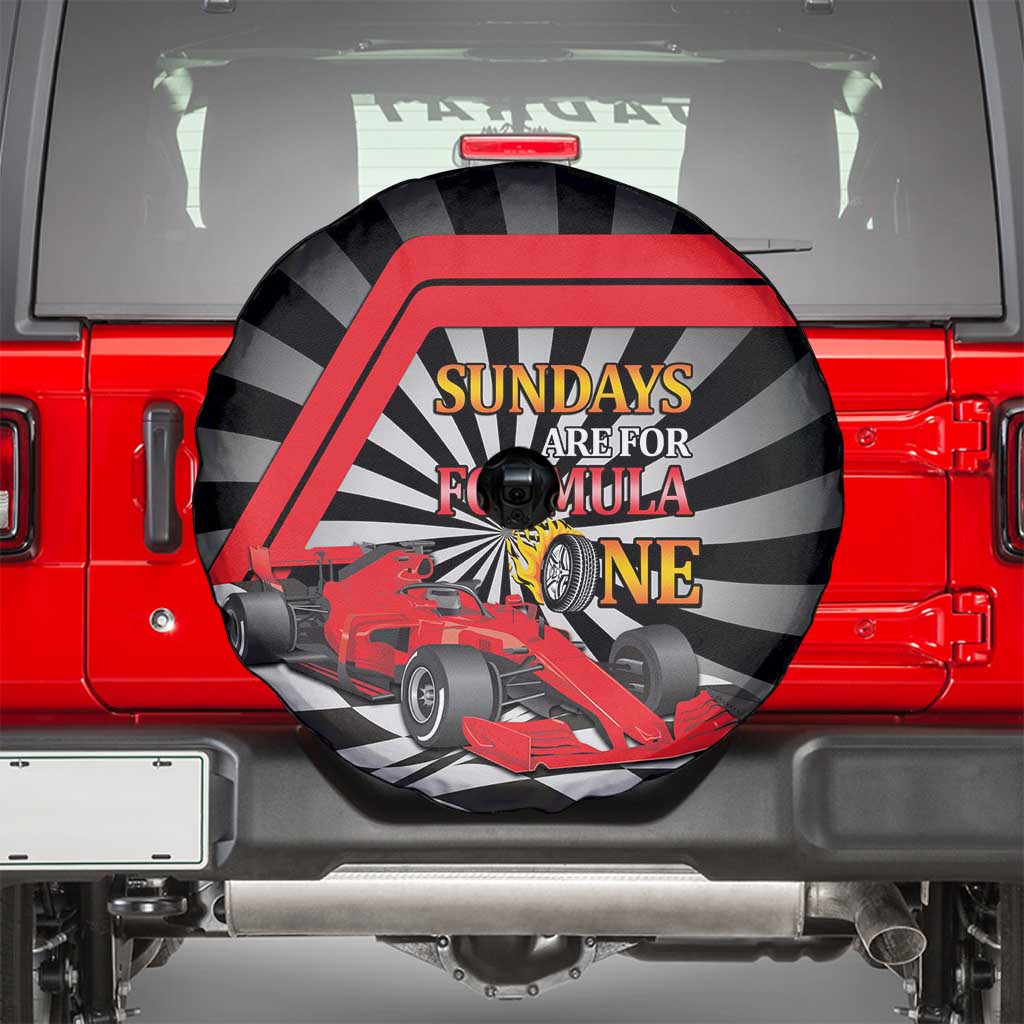 Sundays Are For Formula Racing Spare Tire Cover - Wonder Print Shop