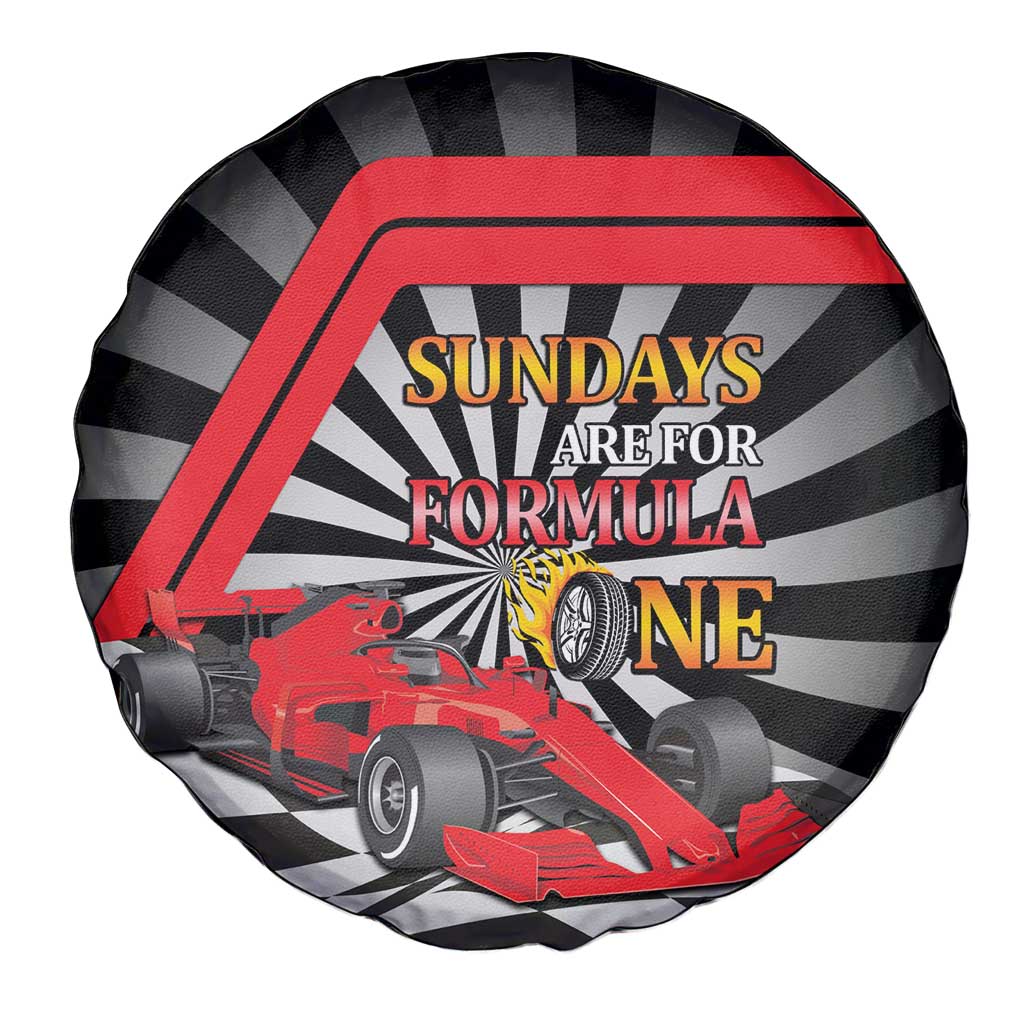 Sundays Are For Formula Racing Spare Tire Cover - Wonder Print Shop