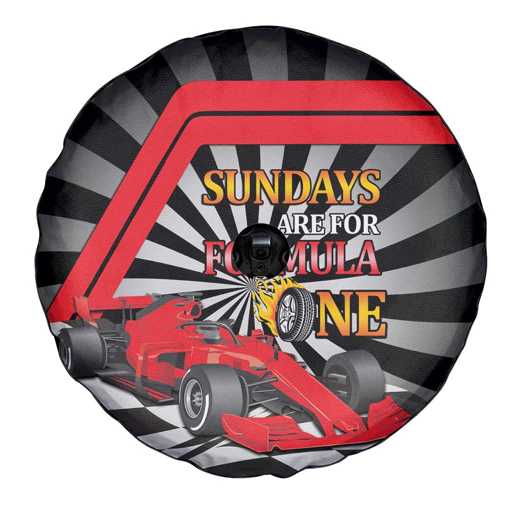 Sundays Are For Formula Racing Spare Tire Cover - Wonder Print Shop