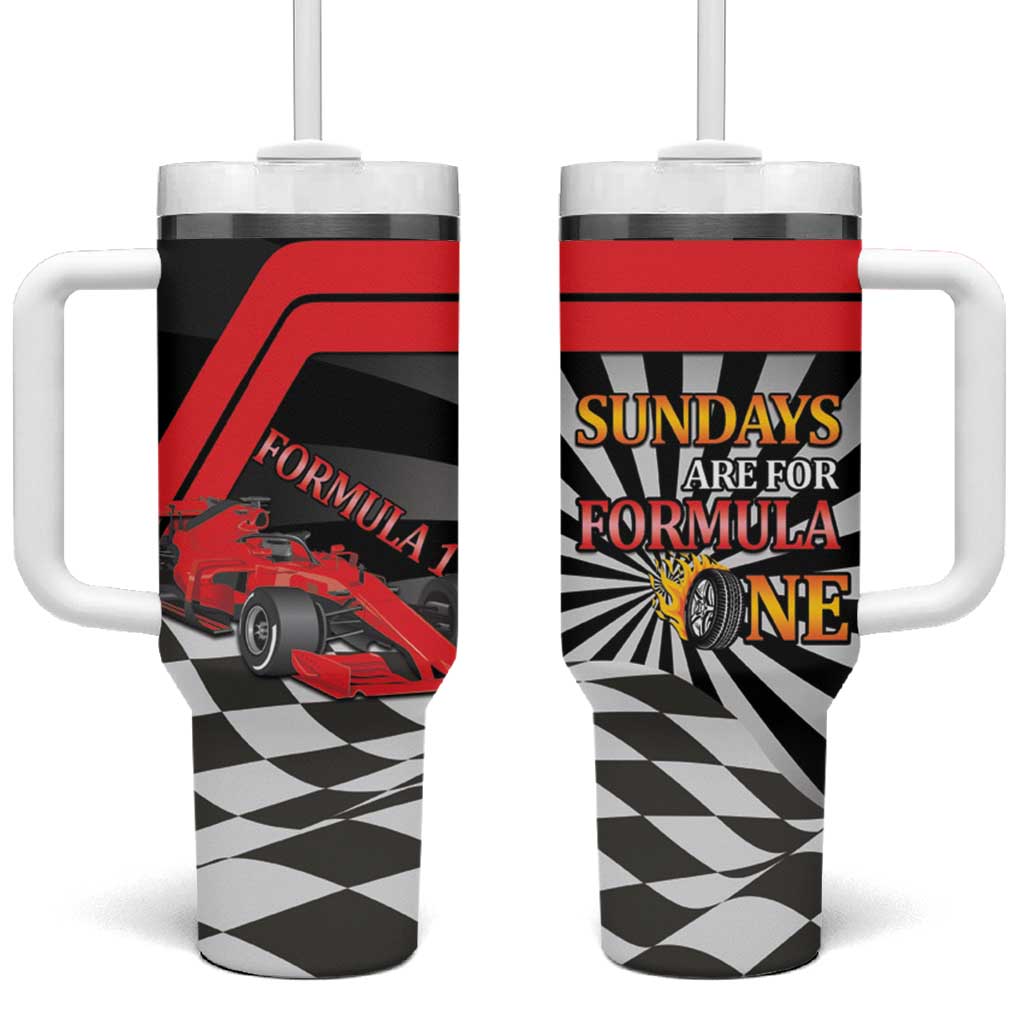Sundays Are For Formula Racing Tumbler With Handle - Wonder Print Shop