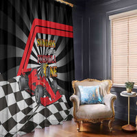 Sundays Are For Formula Racing Window Curtain - Wonder Print Shop