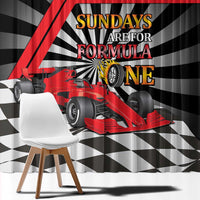 Sundays Are For Formula Racing Window Curtain - Wonder Print Shop