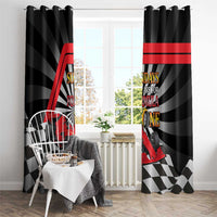 Sundays Are For Formula Racing Window Curtain - Wonder Print Shop