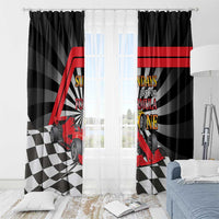 Sundays Are For Formula Racing Window Curtain - Wonder Print Shop