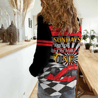 Sundays Are For Formula Racing Women Casual Shirt - Wonder Print Shop