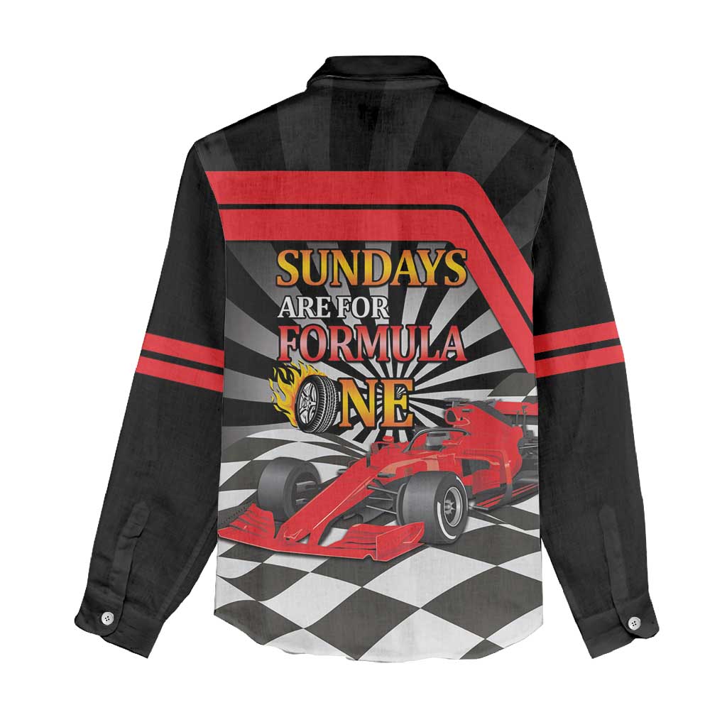 Sundays Are For Formula Racing Women Casual Shirt - Wonder Print Shop