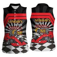 Sundays Are For Formula Racing Women Sleeveless Polo Shirt - Wonder Print Shop