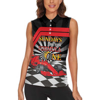 Sundays Are For Formula Racing Women Sleeveless Polo Shirt - Wonder Print Shop