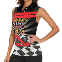 Sundays Are For Formula Racing Women Sleeveless Polo Shirt - Wonder Print Shop
