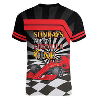 Sundays Are For Formula Racing Women V-Neck T-Shirt - Wonder Print Shop