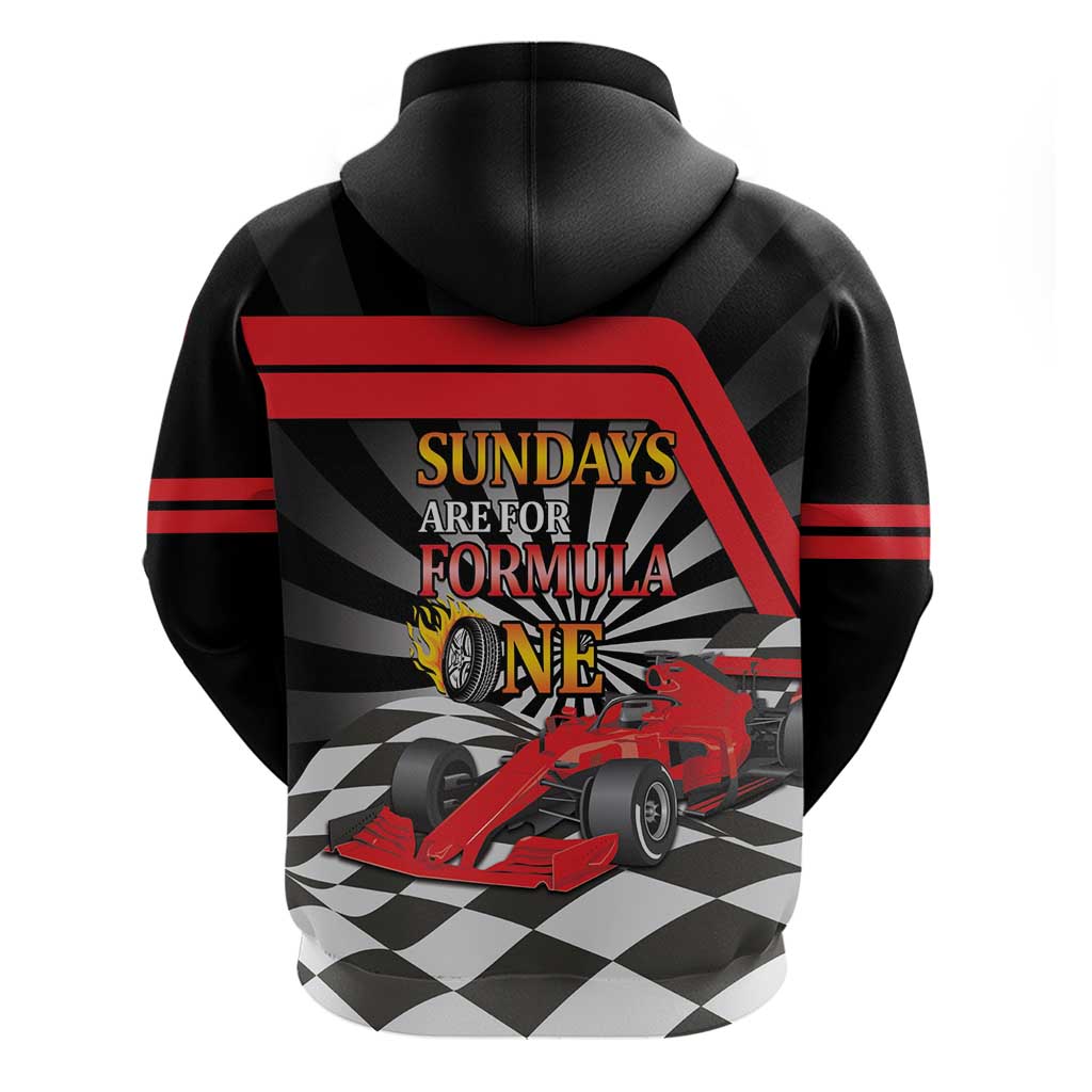 Sundays Are For Formula Racing Zip Hoodie - Wonder Print Shop