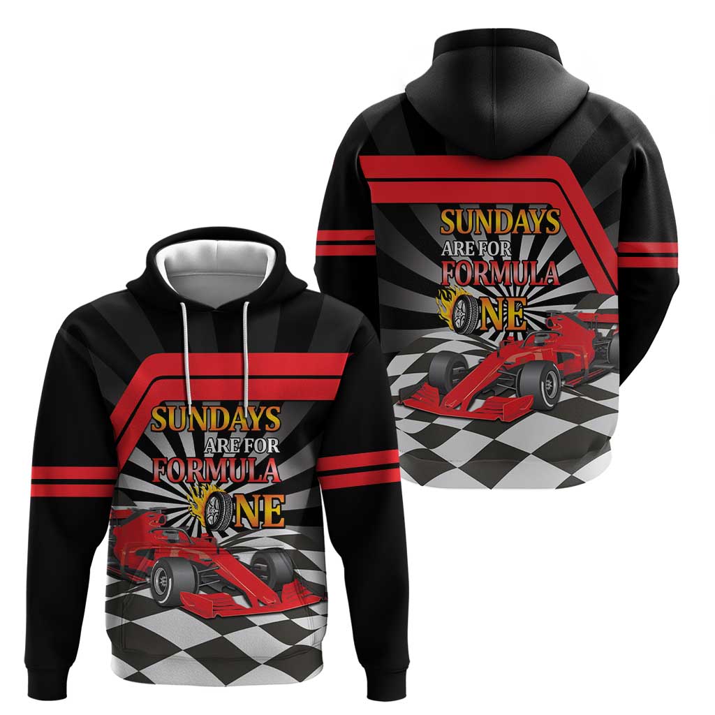 Sundays Are For Formula Racing Zip Hoodie - Wonder Print Shop