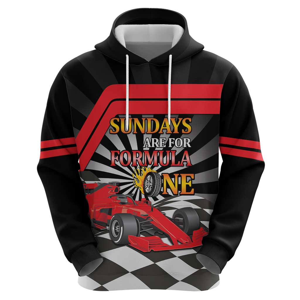 Sundays Are For Formula Racing Zip Hoodie - Wonder Print Shop