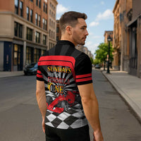 Sundays Are For Formula Racing Zipper Polo Shirt - Wonder Print Shop