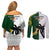 South Africa And Fiji Rugby Couples Matching Off Shoulder Short Dress and Long Sleeve Button Shirts 2023 World Cup Fijian Tapa With Kente Pattern - Wonder Print Shop