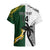 Custom South Africa And Fiji Rugby Hawaiian Shirt 2023 World Cup Fijian Tapa With Kente Pattern - Wonder Print Shop