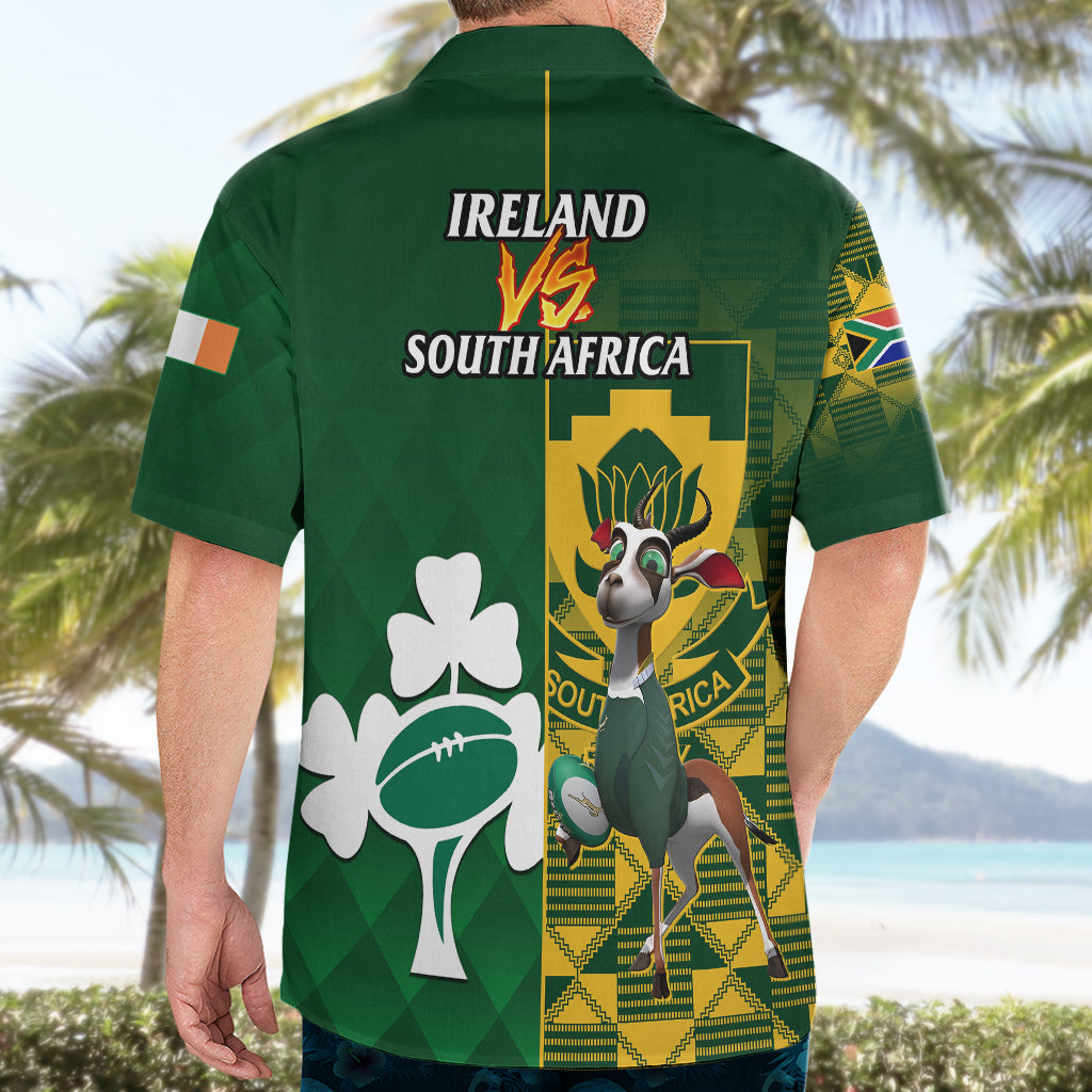 South Africa And Ireland Rugby Hawaiian Shirt 2023 World Cup Springboks Shamrocks Together - Wonder Print Shop
