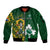 South Africa And Ireland Rugby Sleeve Zip Bomber Jacket 2023 World Cup Springboks Shamrocks Together - Wonder Print Shop