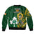 South Africa And Ireland Rugby Sleeve Zip Bomber Jacket 2023 World Cup Springboks Shamrocks Together - Wonder Print Shop