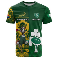 South Africa And Ireland Rugby T Shirt 2023 World Cup Springboks Shamrocks Together - Wonder Print Shop