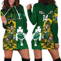 Custom South Africa And Ireland Rugby Hoodie Dress 2023 World Cup Springboks Shamrocks Together - Wonder Print Shop