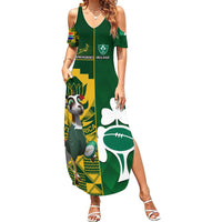 Custom South Africa And Ireland Rugby Summer Maxi Dress 2023 World Cup Springboks Shamrocks Together - Wonder Print Shop