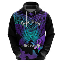 Suicide Awareness Your Story Is Not Over Yet Hoodie Polynesian Butterfly Tattoo - Wonder Print Shop
