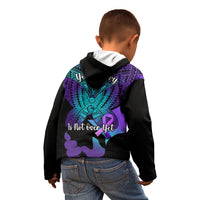 Suicide Awareness Your Story Is Not Over Yet Kid Hoodie Polynesian Butterfly Tattoo - Wonder Print Shop