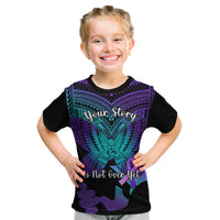 Suicide Awareness Your Story Is Not Over Yet Kid T Shirt Polynesian Butterfly Tattoo - Wonder Print Shop