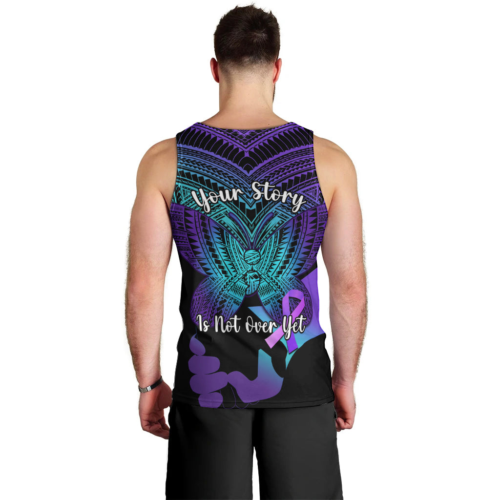 suicide-awareness-your-story-is-not-over-yet-men-tank-top-polynesian-butterfly-tattoo