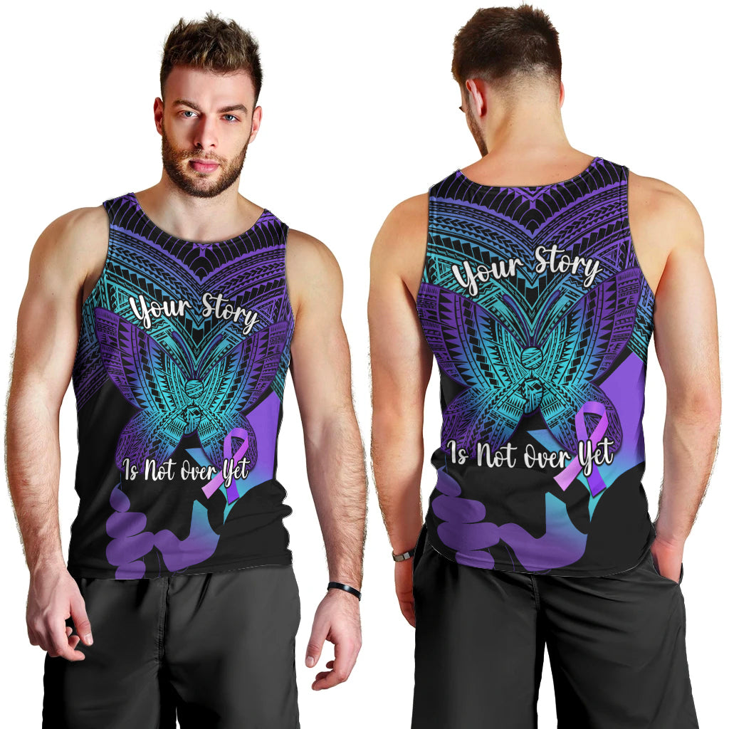 suicide-awareness-your-story-is-not-over-yet-men-tank-top-polynesian-butterfly-tattoo