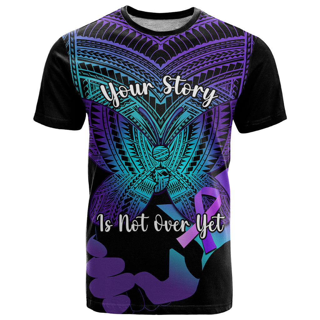 Suicide Awareness Your Story Is Not Over Yet T Shirt Polynesian Butterfly Tattoo - Wonder Print Shop