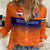 (Custom Text And Number) Netherlands Football Women Casual Shirt Holland World Cup 2022 - Wonder Print Shop