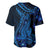 Blue Polynesia Shark Tattoo Baseball Jersey With Polynesian Plumeria - Wonder Print Shop