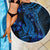 Blue Polynesia Shark Tattoo Beach Blanket With Polynesian Plumeria - Wonder Print Shop