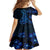 Blue Polynesia Shark Tattoo Family Matching Summer Maxi Dress and Hawaiian Shirt With Polynesian Plumeria - Wonder Print Shop