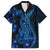 Blue Polynesia Shark Tattoo Family Matching Summer Maxi Dress and Hawaiian Shirt With Polynesian Plumeria - Wonder Print Shop